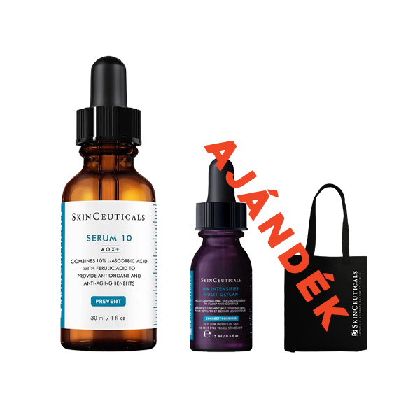 serum 10 aox c vitaminos szérum érzékeny bőrre + ajÁndÉk 15ml ha intensifier multi glycan luxusminta & táska